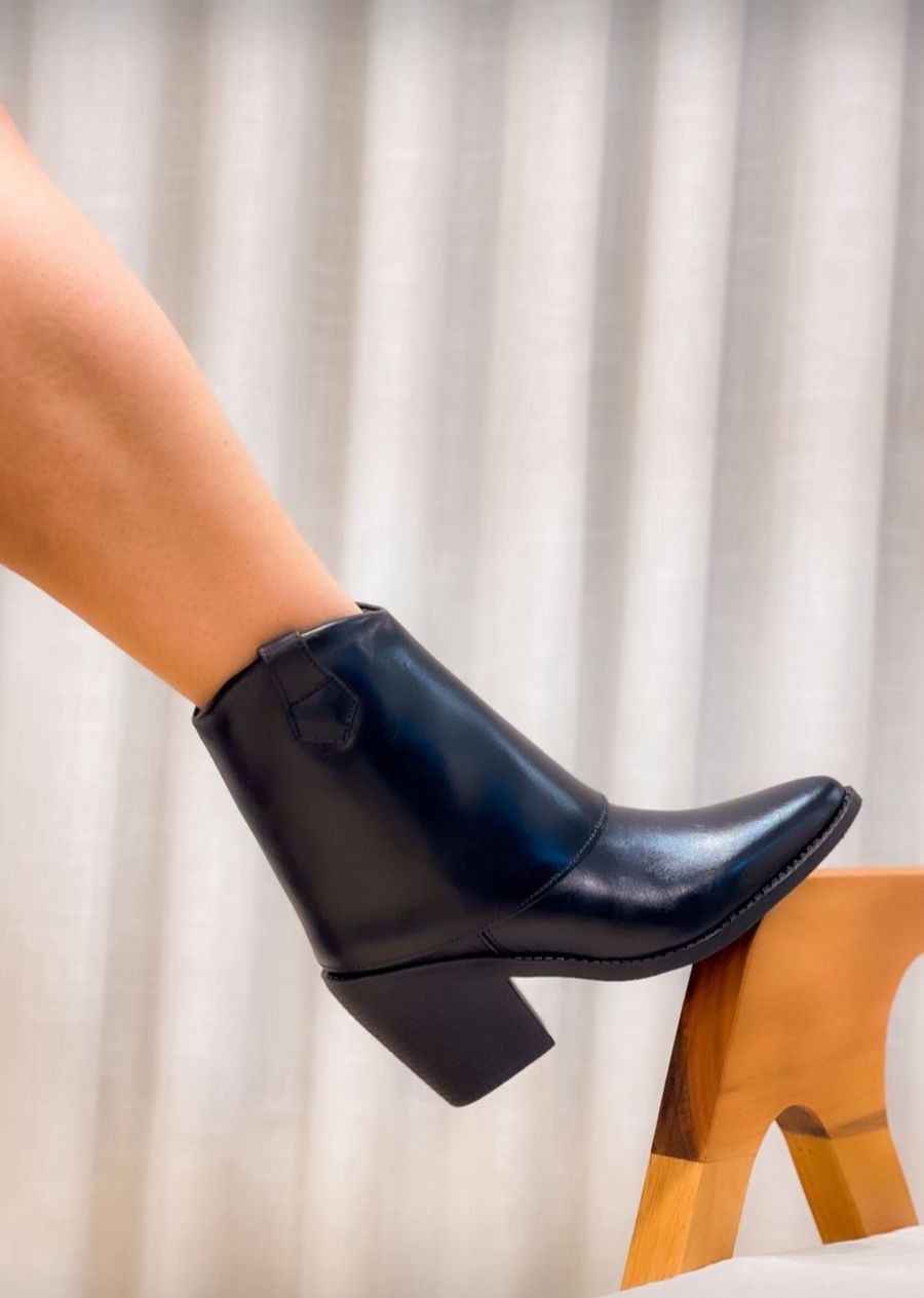 BOTA WESTERN ZIPER COURO LEGÍTIMO