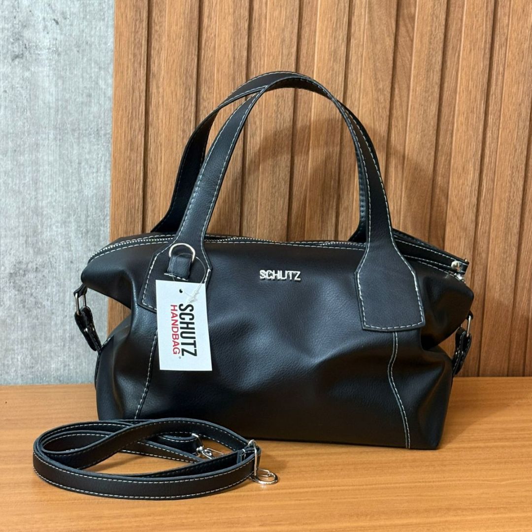 Bolsa New Schutz Expansível Média de Couro 2 em 1