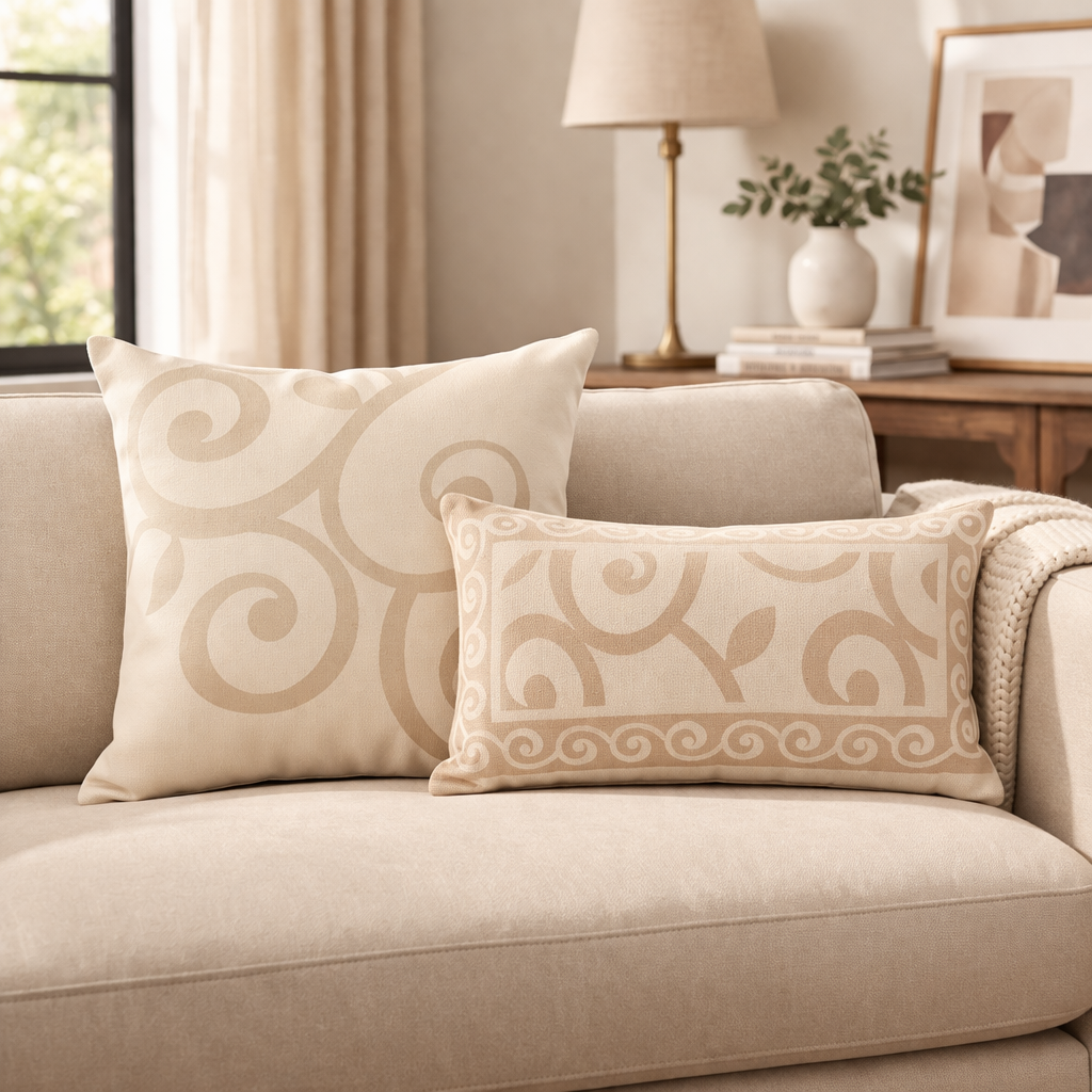 Almofada Jacquard Turin 180 Fios Dupla Face com Ziper