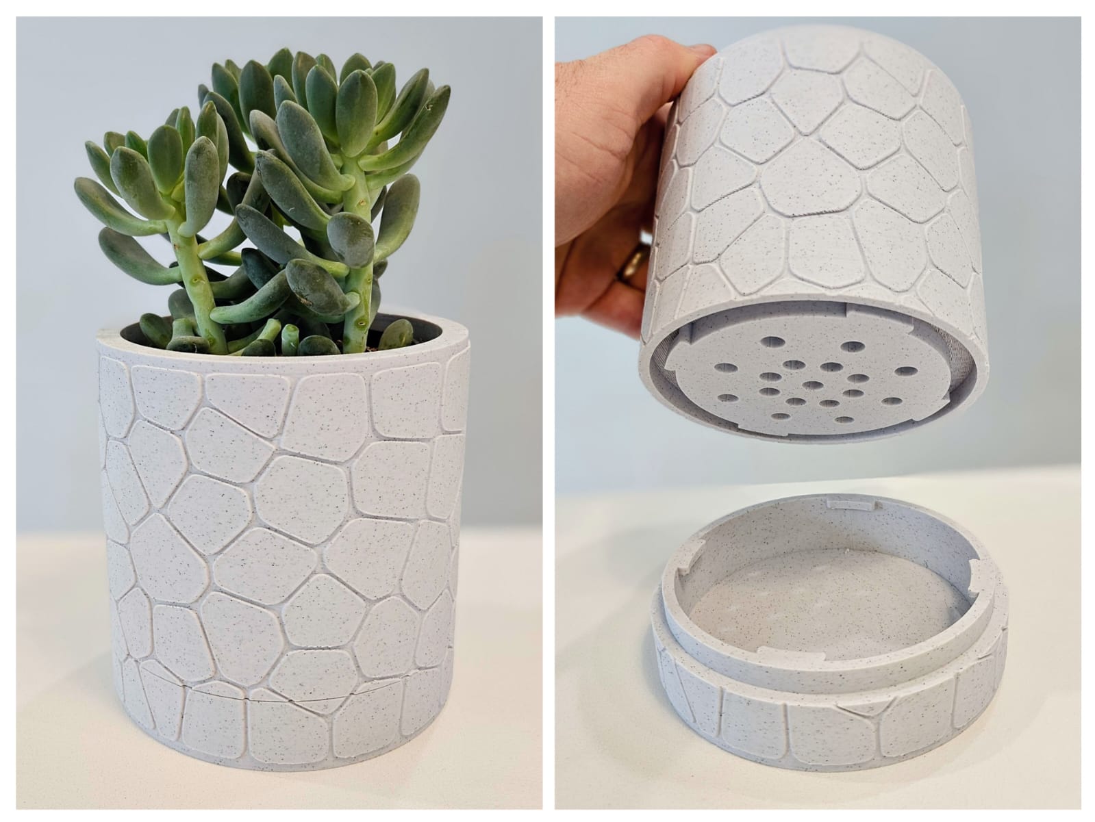 Vaso decorativo com drenagem - Beleza e cuidado para suas plantas - 5 opções de cores