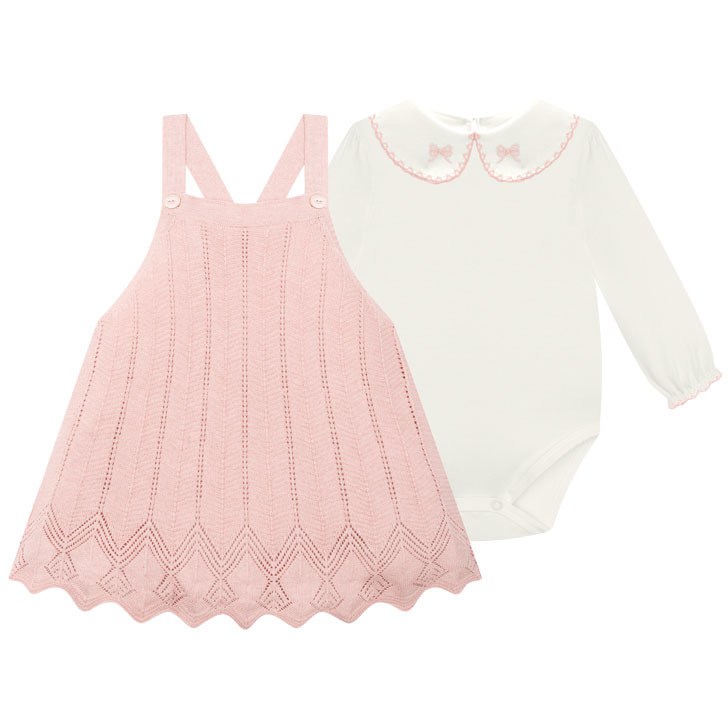 CONJUNTO FEMININO ROSA SORBETMORANGO MILON