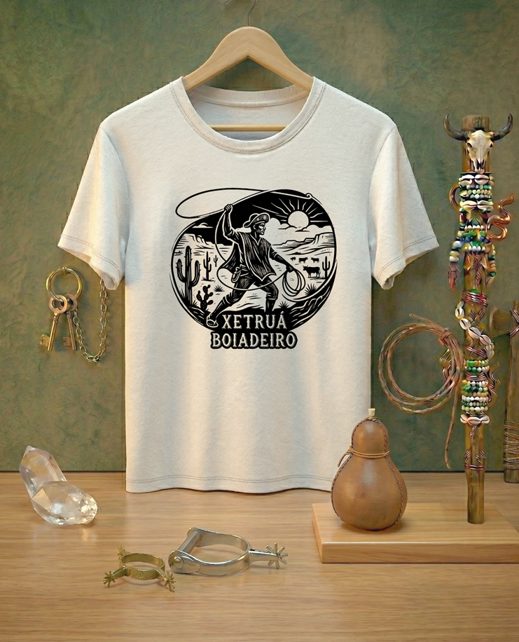 Camiseta Xetruá Boiadeiro no Sertão - Algodão 100% Premium