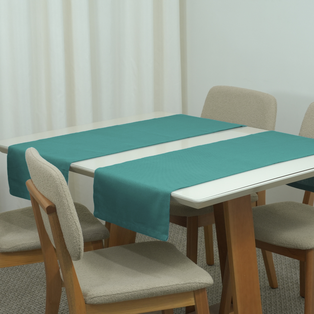 Caminho Trilho de Mesa 1,30m x 40cm 3 Opções de Cores - 60% Algodão 40% Poliéster - Linho