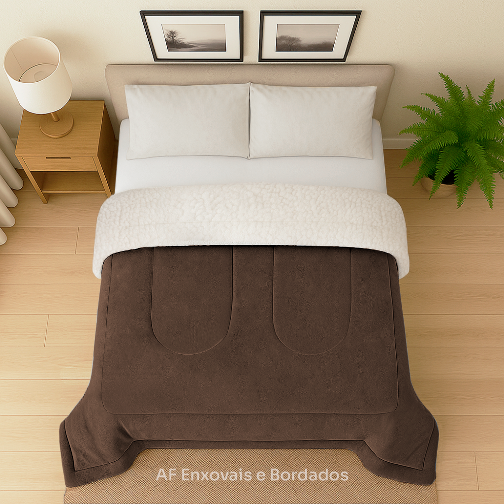 Cobertor Dupla Face Coberdrom Casal Queen 2,20x2,40 Inverno