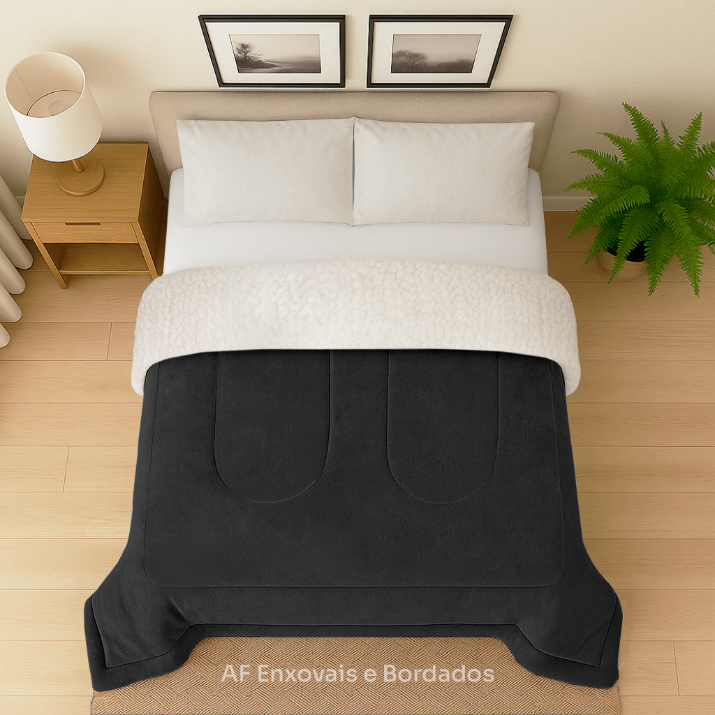Coberdrom Quente Casal Queen 2,20cm x2,40cm Inverno Frio Conforto