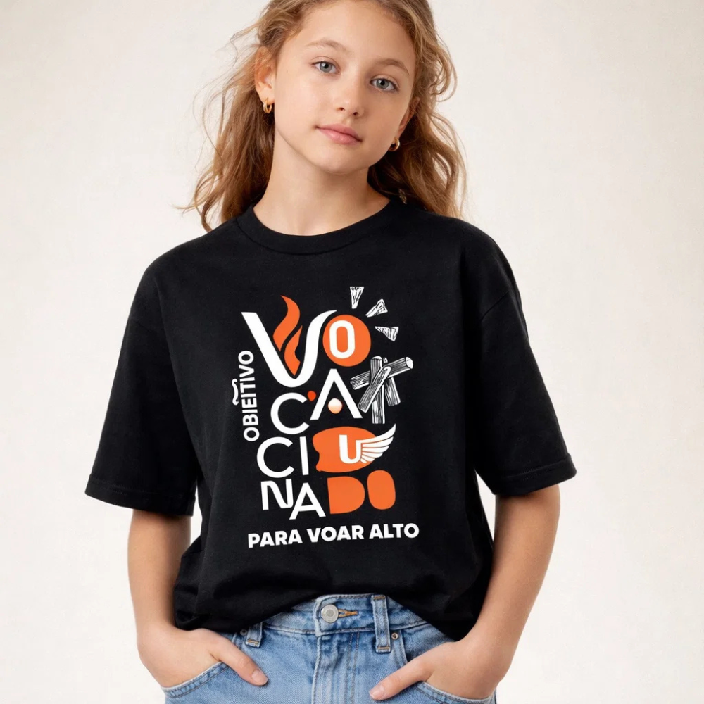 Camiseta Vocacionado para Voar Alto| Preta | Coleção Declare e Profetize