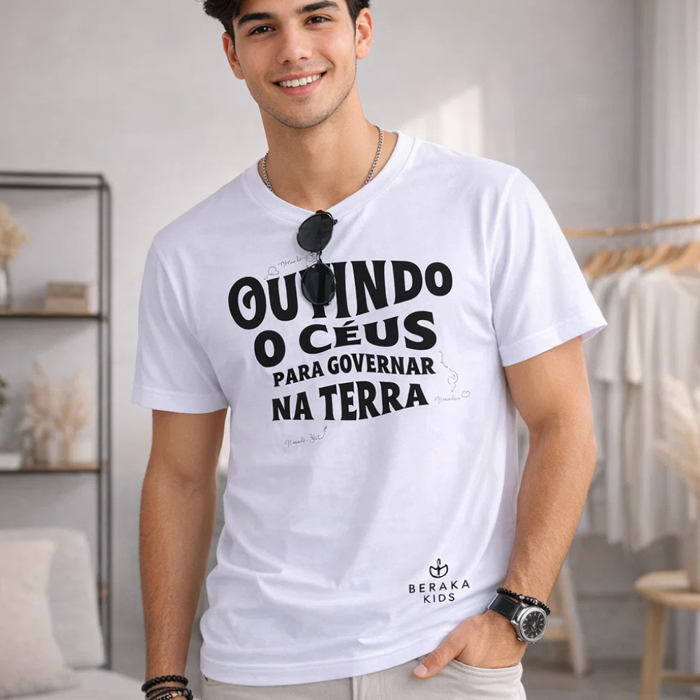 Camiseta Código do Céu | Branca|Coleção Declare e Profetize