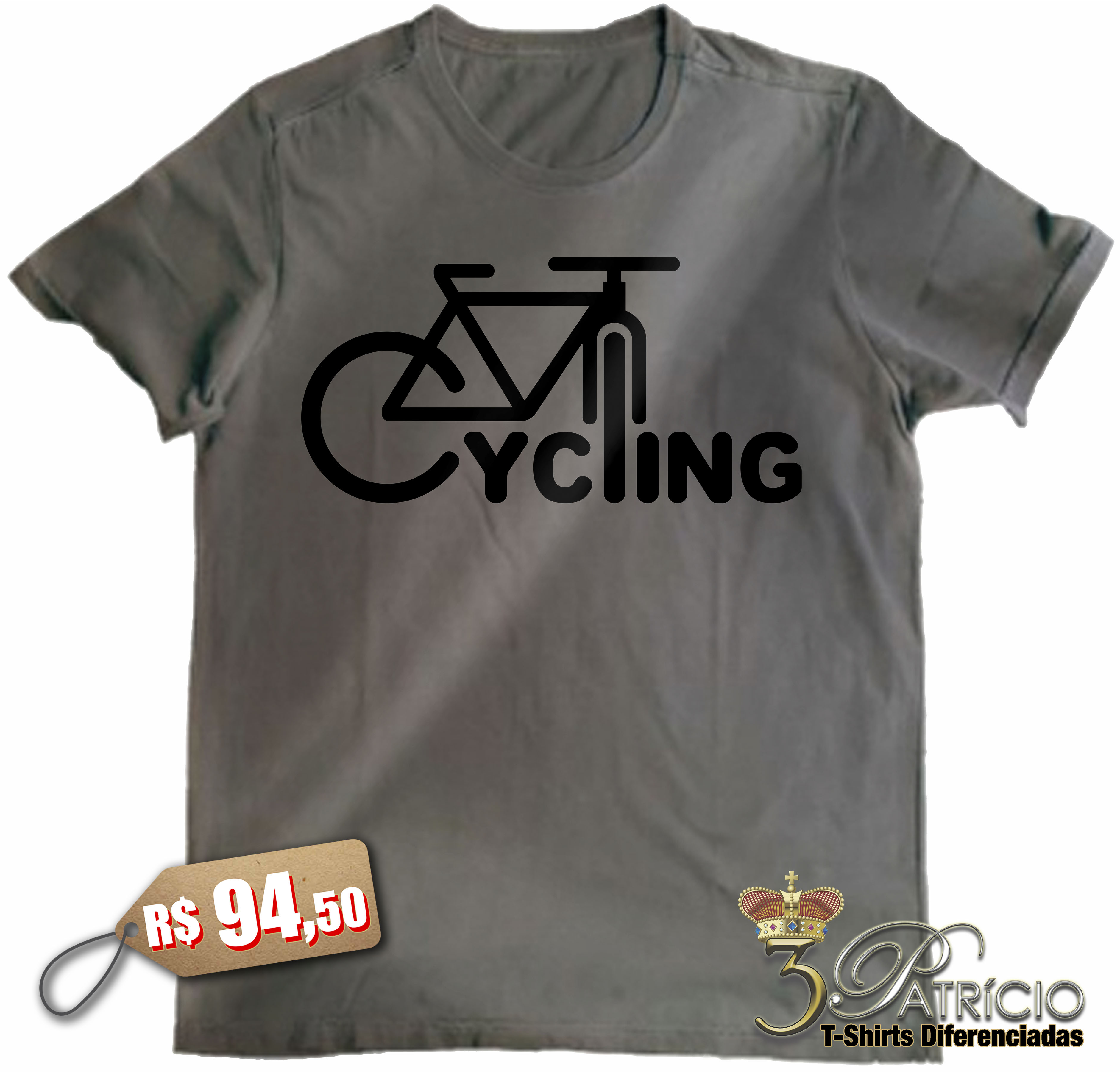 Camiseta Cycling em 100% Algodão Premium Estonado