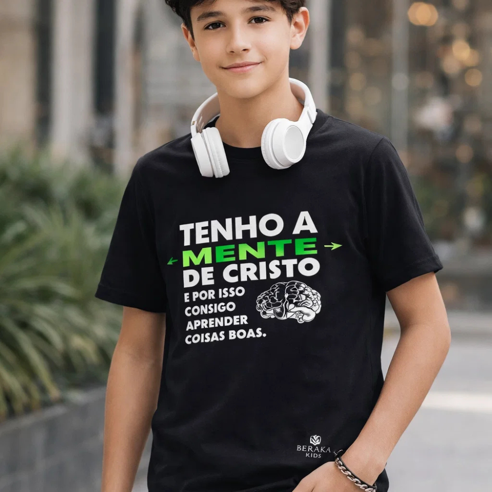 Camiseta Tenho a Mente de Cristo |Preta| Coleção Declare e Profetize