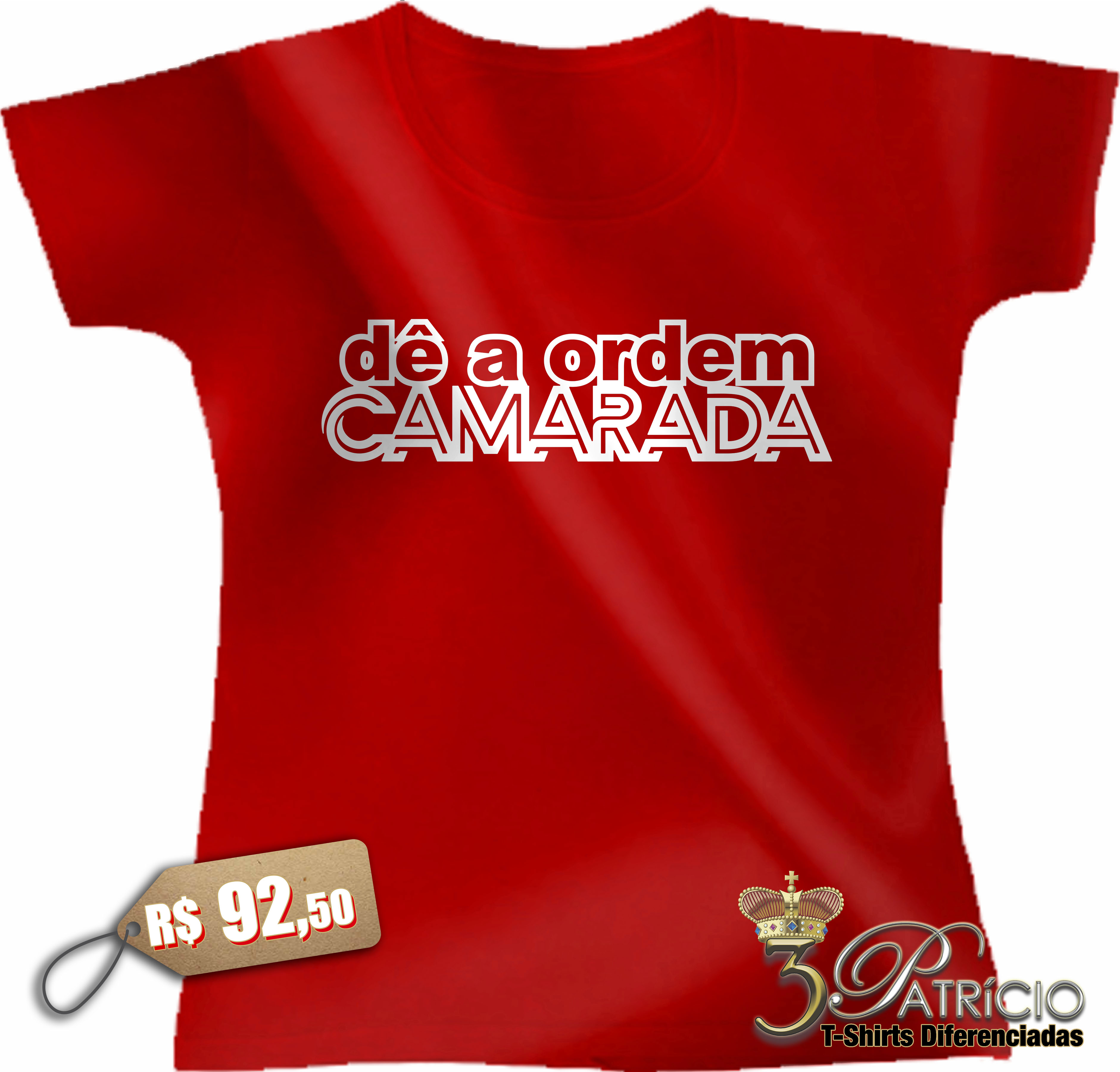 Baby Look Camarada em 100% Algodão Premium Estonado