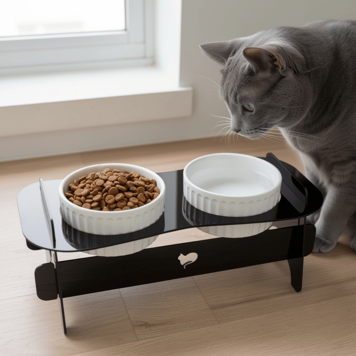 Comedouro Bebedouro Gato Pet Ração Água Pote Porcelana Comedor Potes Para Ração