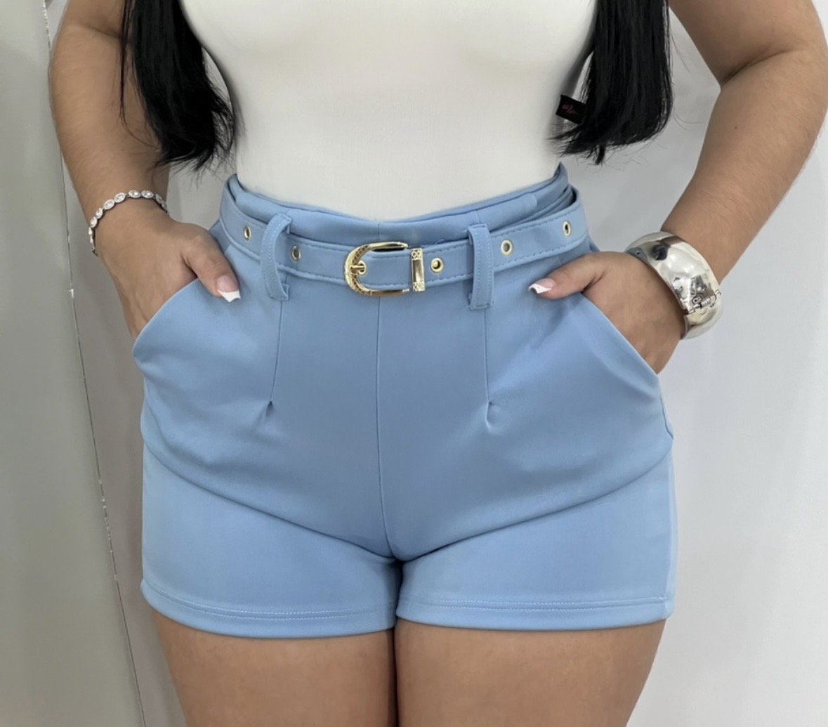 Short com bolso + Cinto