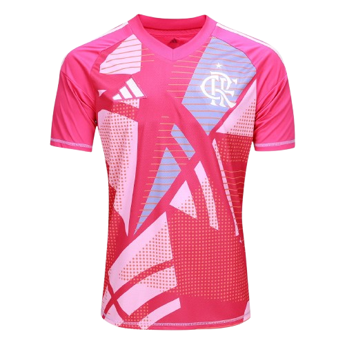 Camisa Goleiro II Flamengo 25/26 Adidas Masculina Rosa e Azul