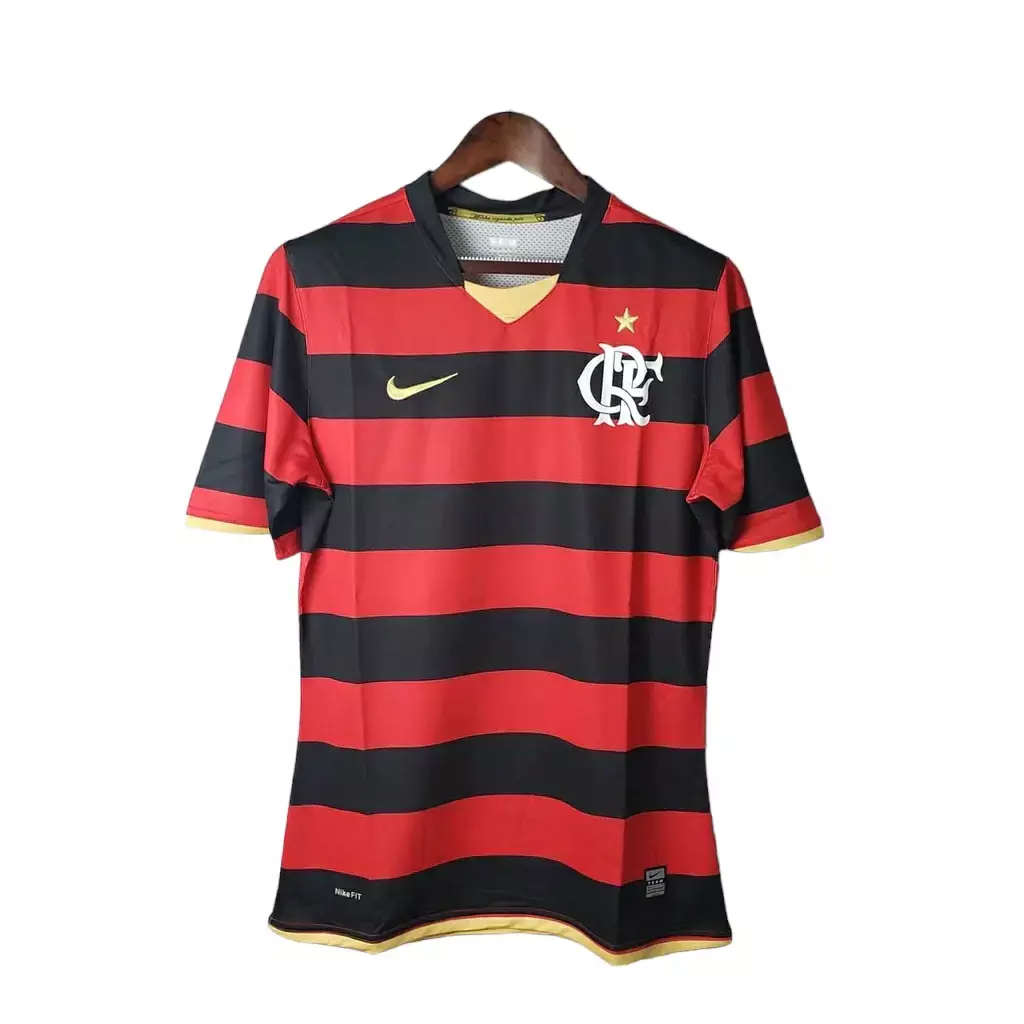 Camisa Flamengo Retrô 2009 Vermelha e Preta Masculina Nike