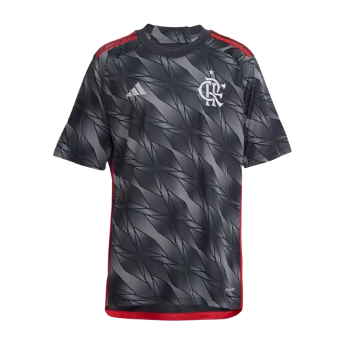 Camisa Flamengo Cinza 24/25 Torcedor Adidas Masculina Cinza com Detalhes em Vermelho
