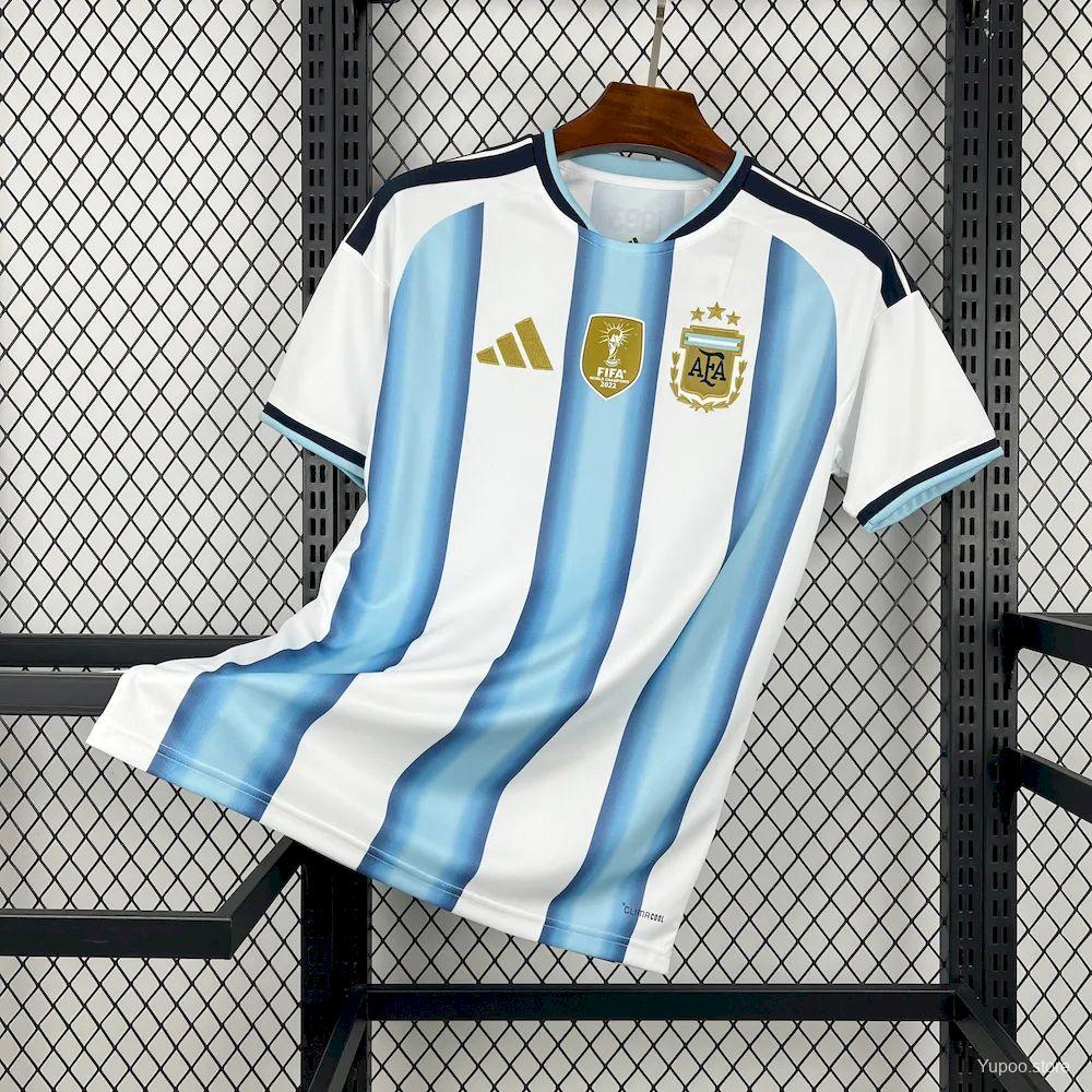 Camisa Argentina Copa do Mundo I 26/27 - Modelo Torcedor Adidas Masculina - Azul e Branco