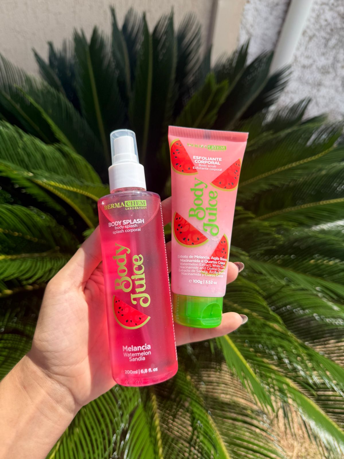 Kit Corporal DermaChem Body Juice Melancia Linha Completa Hidratante com Fragrância Deliciosa Brasi