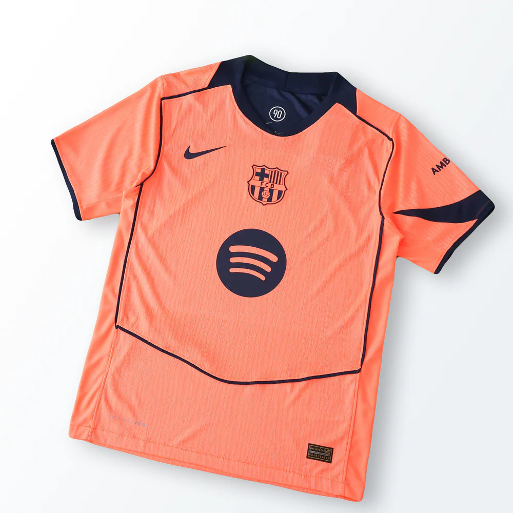 Camisa Barcelona Jogador Terceira Total 90 III 25/26 Masculina Laranja