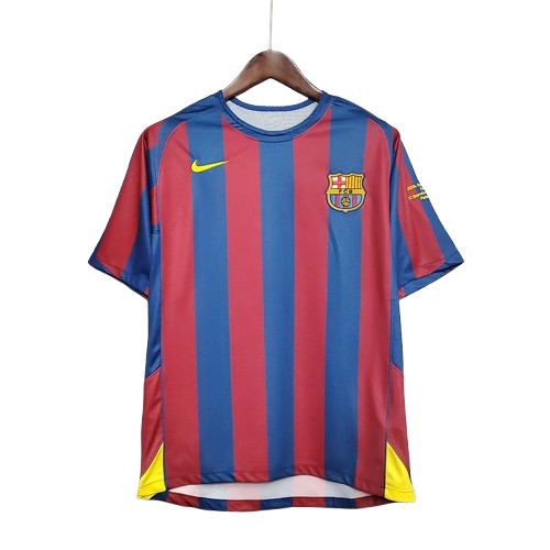 Camisa Retrô Barcelona Home 2006 Torcedor Nike Masculina Azul e Grená