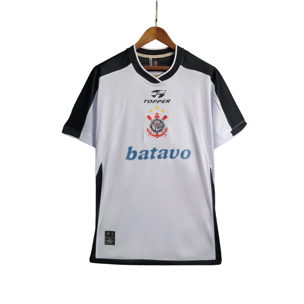 Camisa Corinthians I 2000 Retrô Masculino Branca