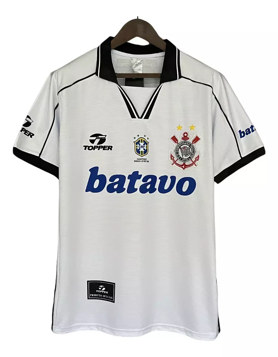 Camisa Corinthians I 1999 Retrô Masculino Branca