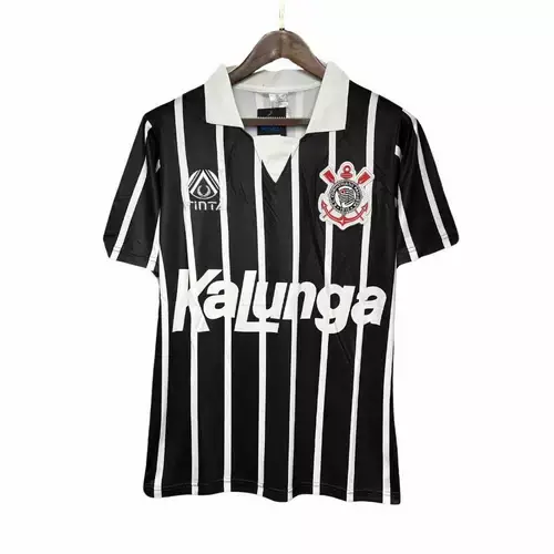 Camisa Corinthians Kalunga Retrô 1990 Masculina - Preta
