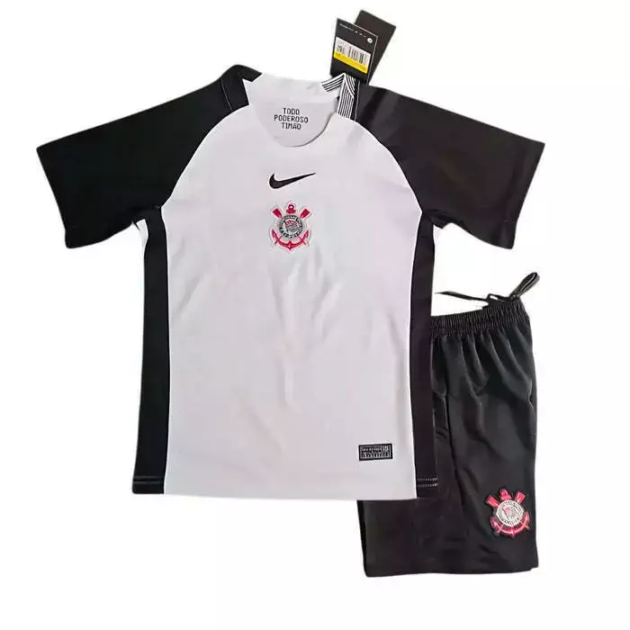 Kit Infantil Corintiano I 25/26 - Branco Mundial de Clubes