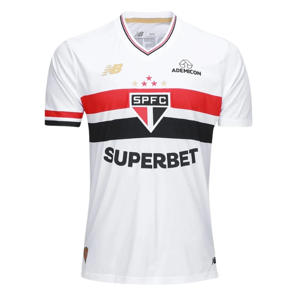 Camisa São Paulo I 25/26 Torcedor Masculina - Branco - New Balance