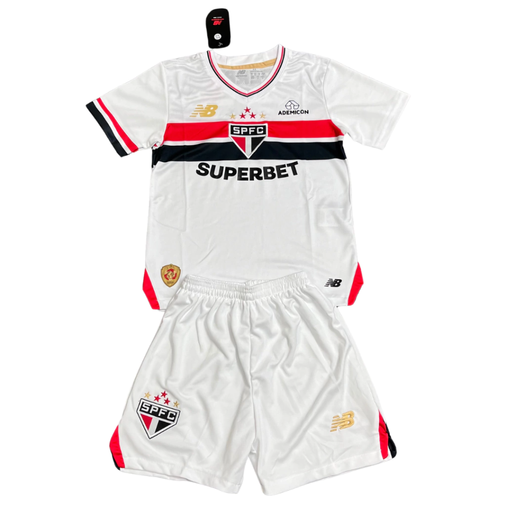 Kit Infantil São Paulo 25/26 - New Balance - Branco