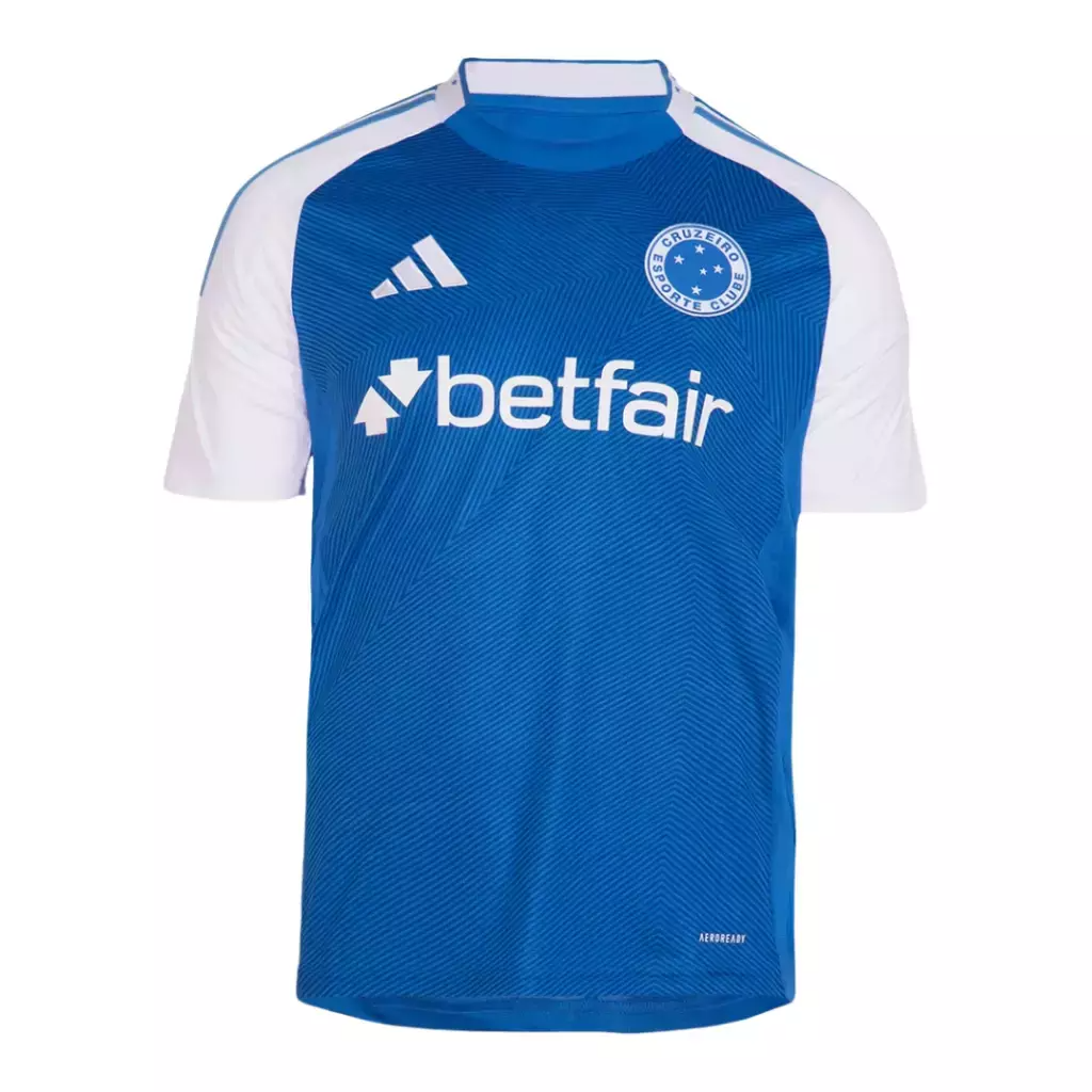 Camisa Cruzeiro I 25/26 Torcedor Adidas Masculina - Azul e Branca