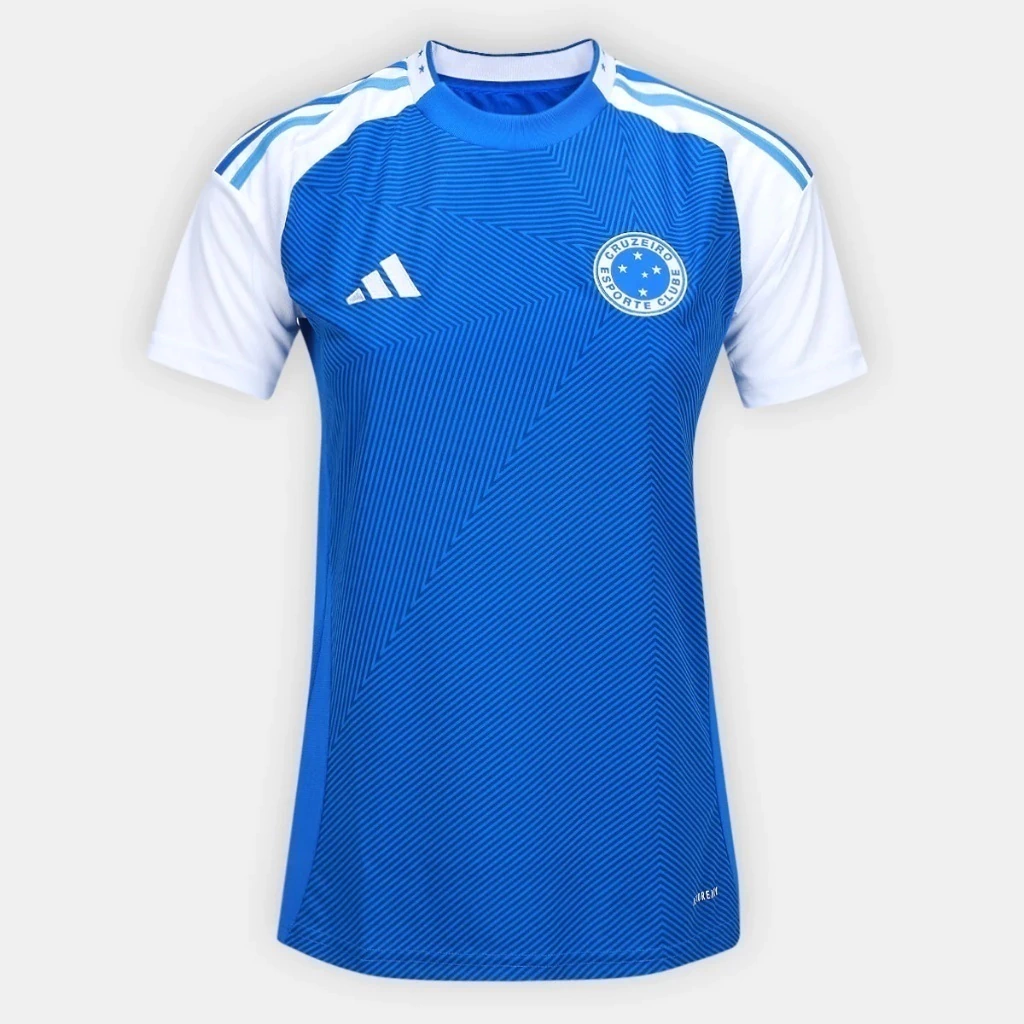 Camisa Cruzeiro I 25/26 Torcedor Adidas Feminina - Azul e Branca