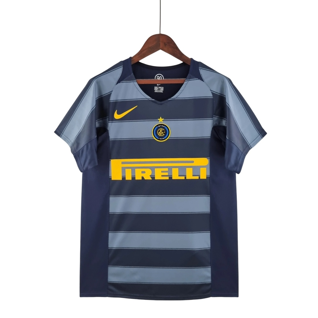 Camisa Inter de Milão Retrô Terceira III 04/05 Torcedor Masculina Cinza