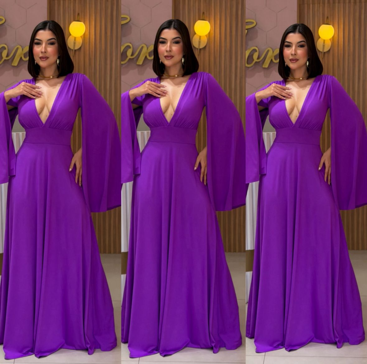 Vestido Capa em Malha Fluity   Elegante Premium