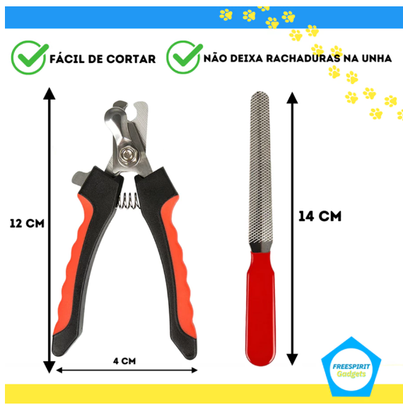 Kit Cortador de Unhas Profissional para Pets (Seguro + Sem Estresse)