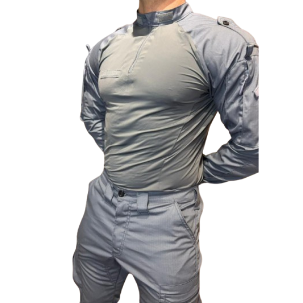 Combat shirt cinza bandeirante polícia militar radio patrulha