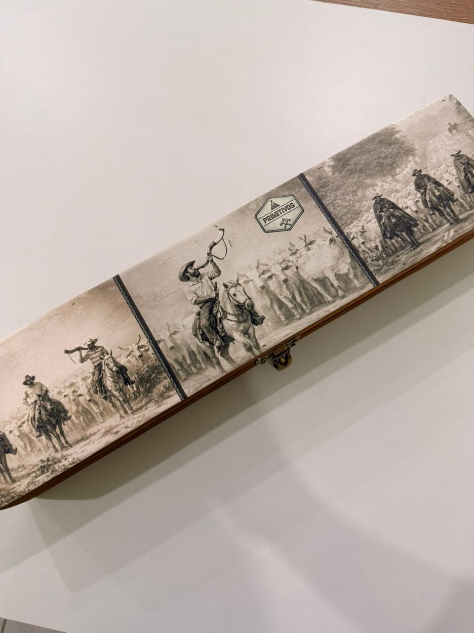 CAIXA TEMÁTICA PARA FACA CAMPEIRA COMITIVA 10 POLEGADAS