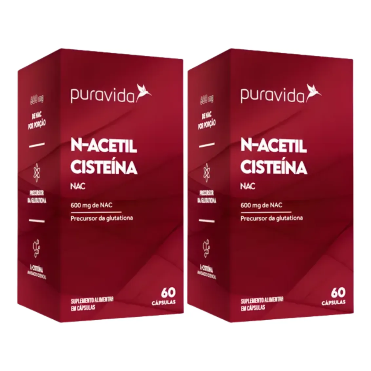 Kit 2x N- Acetil Cisteina C/60 Capsulas - Pura Vida