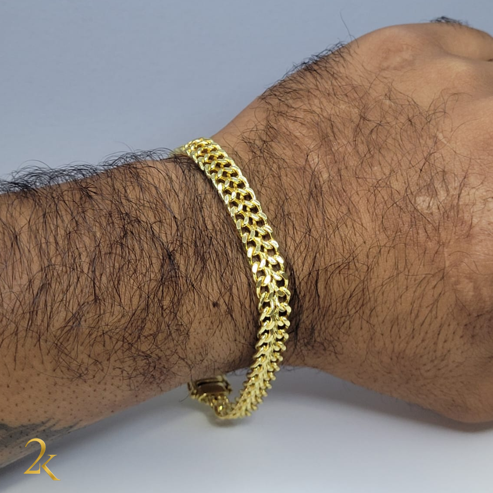 Pulseira Imperador 8mm Banhada a Ouro 18k