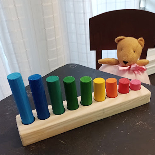 régua de encaixe arco iris