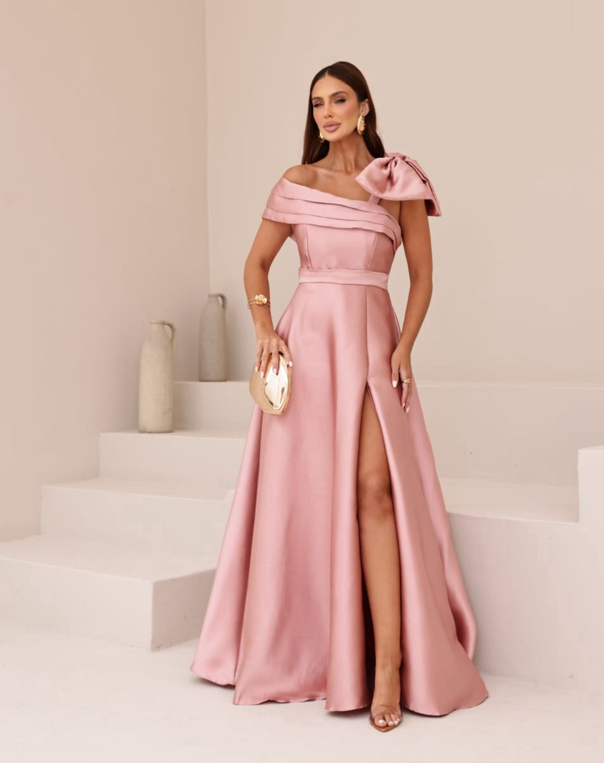 Vestido Cigana com Laço   Delicado e Elegante