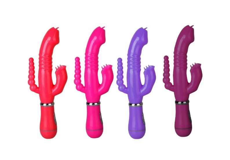 Vibrador Ponto G com Estimulador de Clitóris e Plug Anal com 12 Modos Recarregável