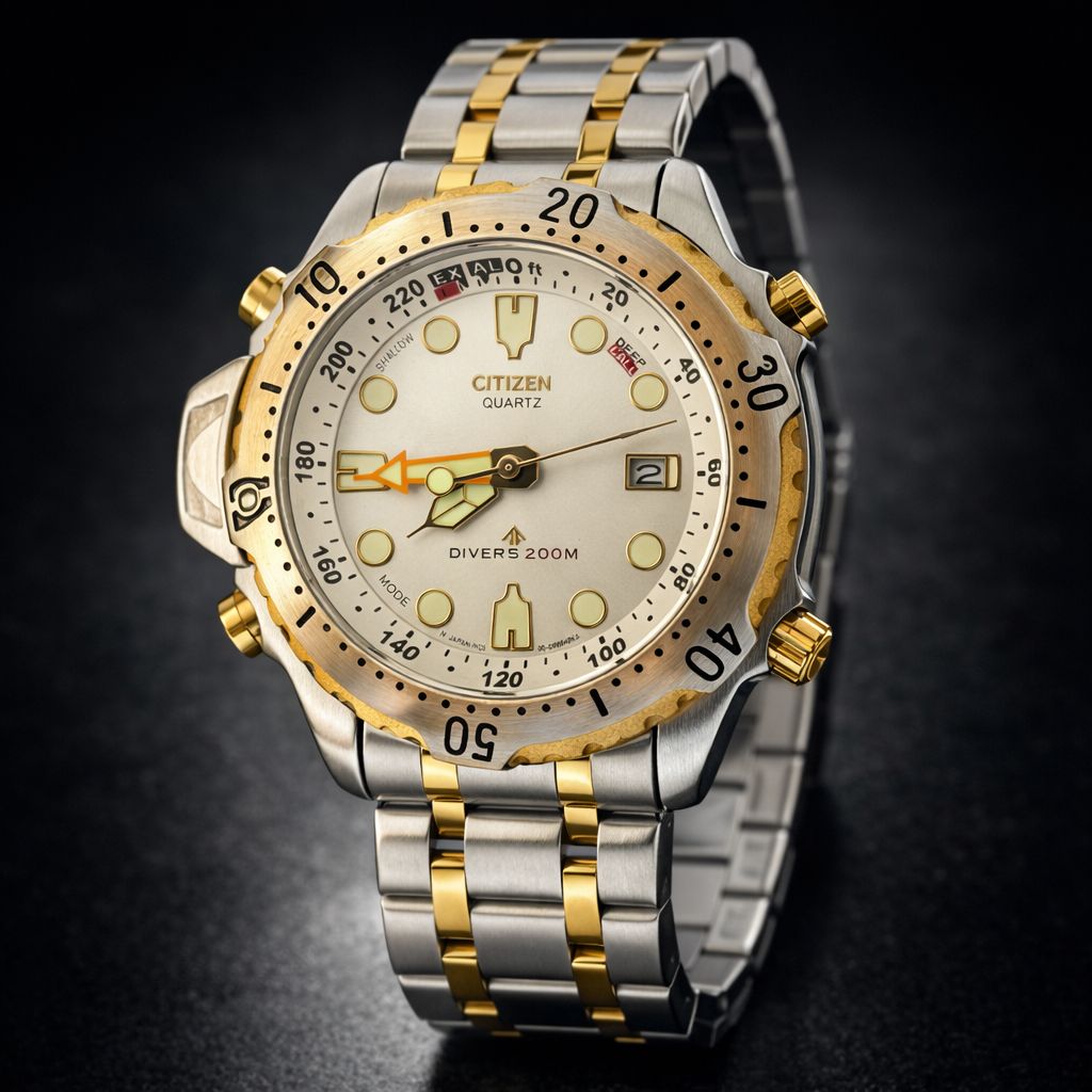 CITIZEN AQUALAND SÉRIE PRATA MISTO C/ BRANCO