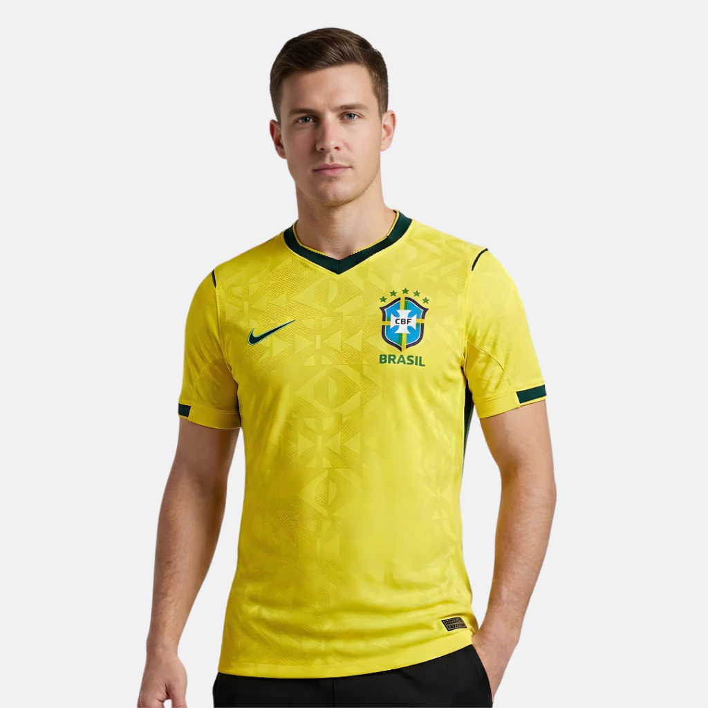 Camisa Brasil I COPA 2026 Jogador Nike Masculina - Amarela