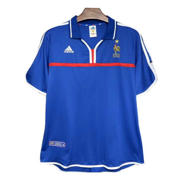 Camisa França Retrô I Home 2000 Torcedor Adidas Masculina - Azul
