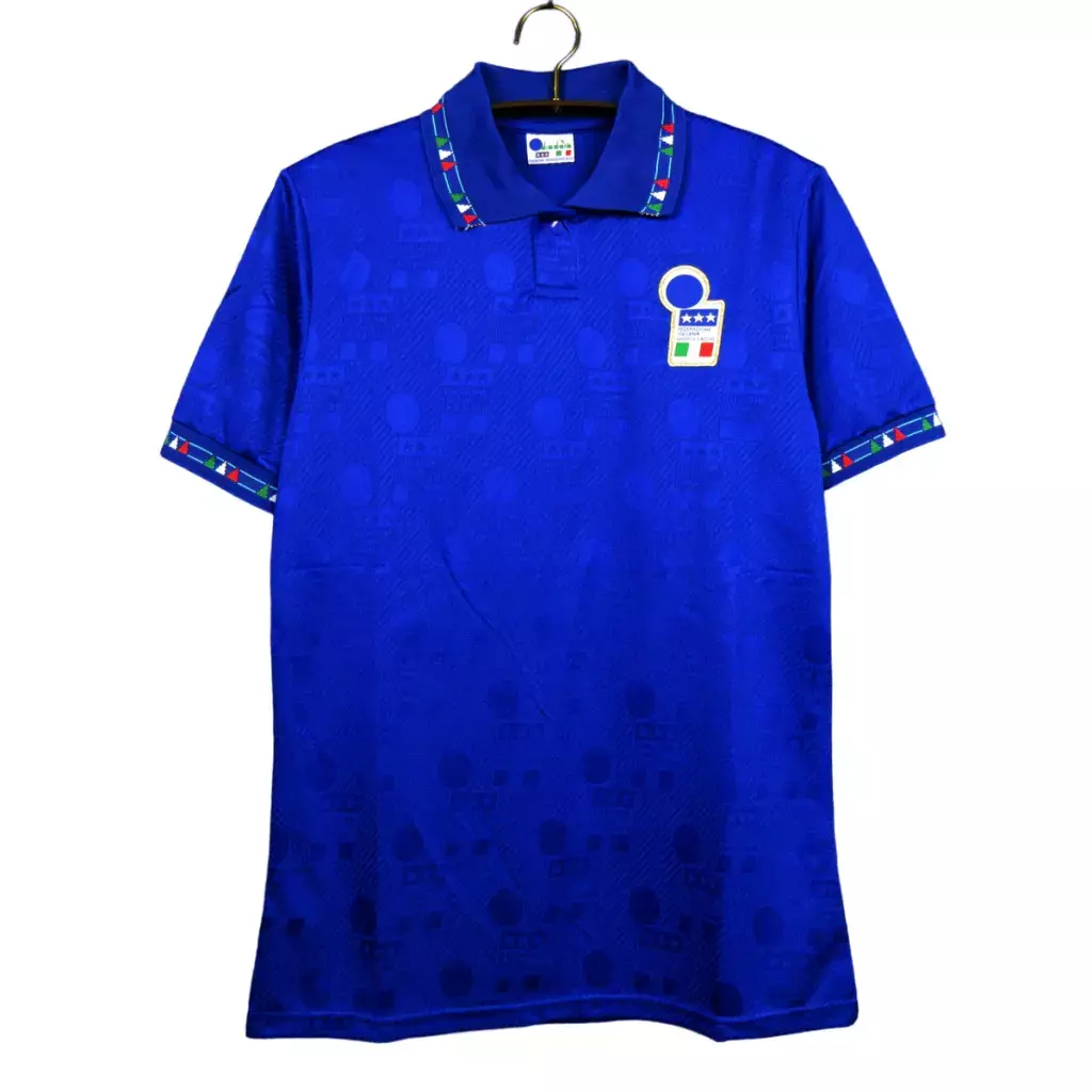 Camisa Retrô Seleção Itália Home I 1994 Torcedor Masculina - Azul