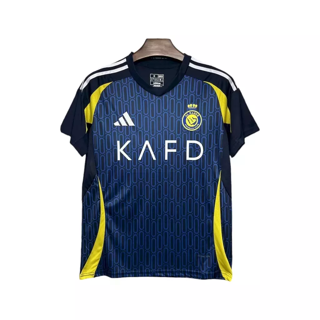 Camisa Al-Nassr II 24/25 Torcedor Adidas Masculina Azul com detalhes em Amarelo e Branco