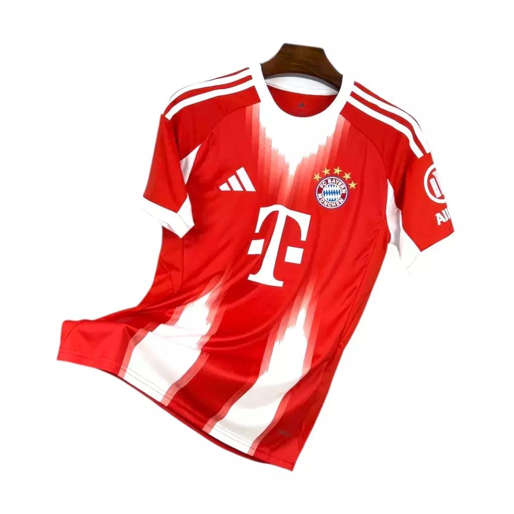 Camisa Bayern de Munique I 25/26 Torcedor Adidas Masculina Vermelha e Branca