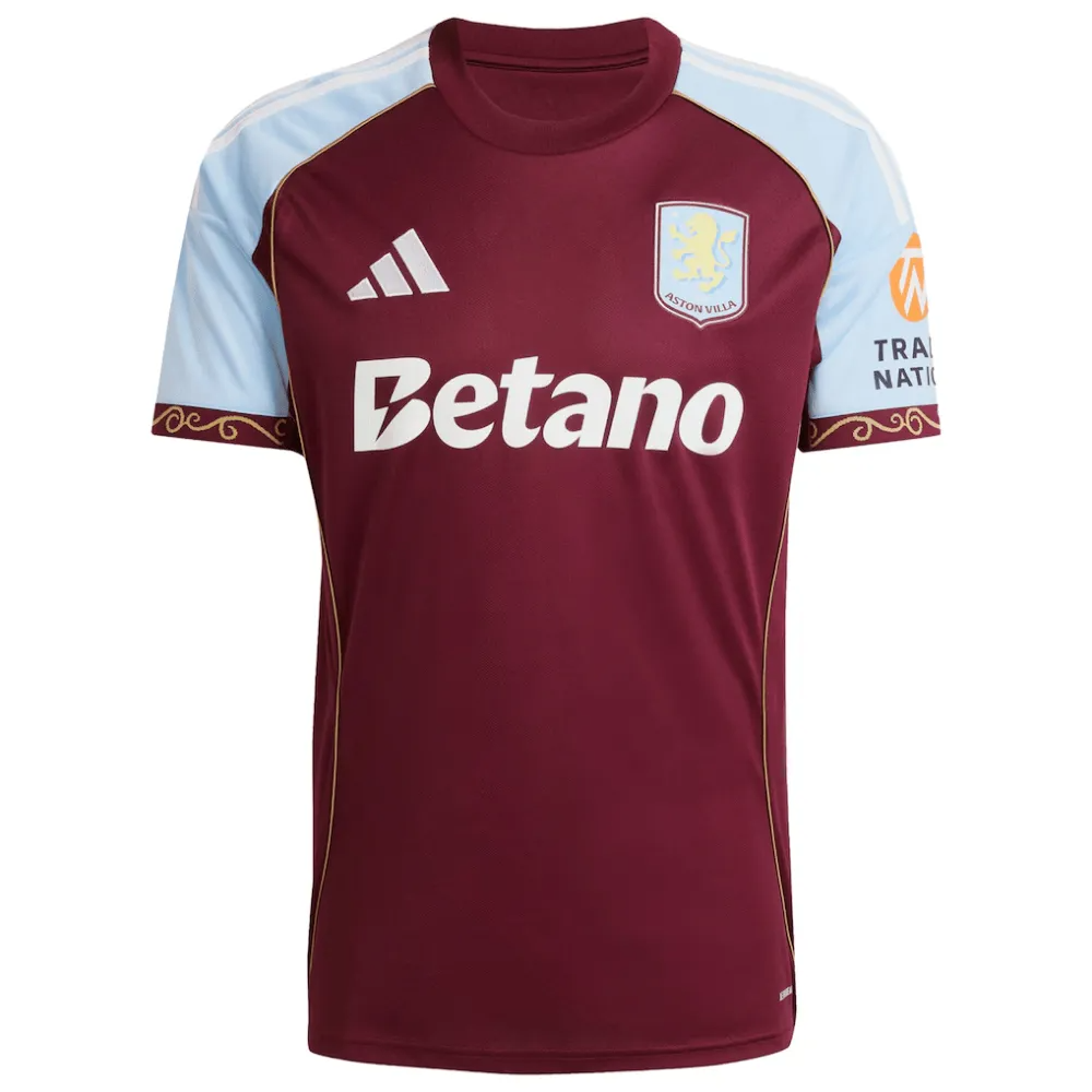 Camisa Aston Villa FC I 25/26 Torcedor Adidas Masculina Bordô