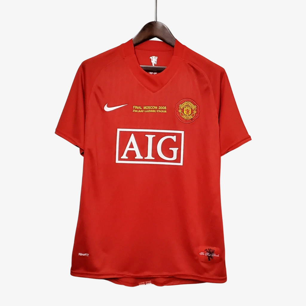 Camisa Manchester United FC Home Retrô 2008 Torcedor Nike Masculina Vermelha