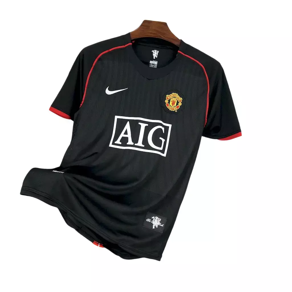 Camisa Manchester United II Retrô 2008 Torcedor Nike Masculina Preta
